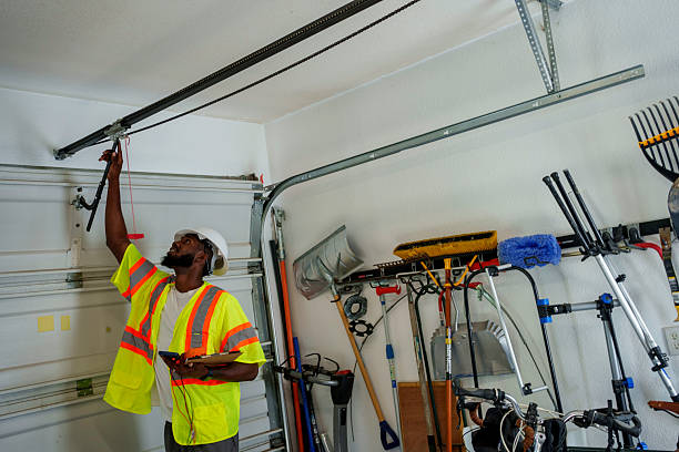 Professional Garage Door Installation technician working in Country Club, FL